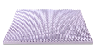 lot 364 image: Egg Crate Memory Foam Mattress Topper with Soothing Lavender Infusion Queen