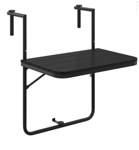 lot 369 image: Costway Folding Hanging Table with 3-Level Adjustable Height for Patio Balcony 25 x 24 x 29 (L x W x H)