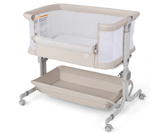 lot 310 image: BABY JOY Bassinet, Bedside Crib, Folding Bassinet Bedside Sleeper for Newborn Infants