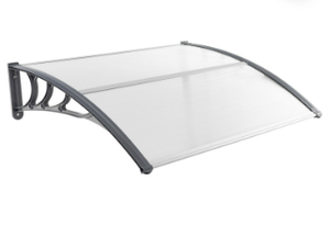 lot 250 image: Costway 48 x 40 Inch Outdoor Front Door Window Awning Door Canopy Exterior