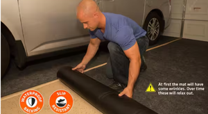 lot 175 image: Armor All Garage Floor Mat 8 ft. 10 in. W x 22 ft. L Charcoal CommercialResidential Absorbent Waterproof Garage Flooring Rolls