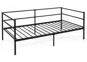 lot 176 image: Costway Twin Size Metal Daybed Frame for Living Room Bedroom 77.5 x 40.5 x 29 (L x W x H)