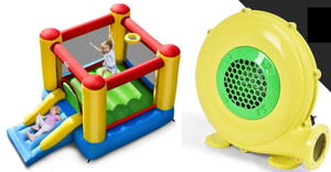 lot 182 image: Costway Inflatable Kids Bounce Castle & Air Blower 111 x 78 x 67(L x W x H)