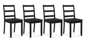 lot 332 image: ERGOMASTER Wooden Dining Chairs Set of 4, Farmhouse Kitchen Chairs with Back for Restaurant Dining Room, Black 16D x 16W x 33.5H