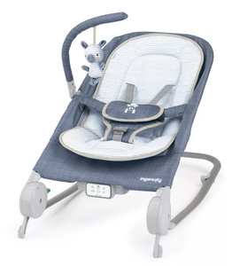 lot 355 image: Ingenuity 2-in-1 Happy Belly Rock To Bounce Massage Baby Seat