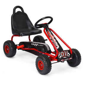 lot 388 image: Costway 4 Wheel Pedal Powered Ride On Car with Adjustable Seat 36x 20x 21(L x W x H)