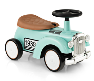 lot 390 image: Costway Kids Sit to Stand Vehicle with Working Steering Wheel and Under Seat Storage 18-36 months olds  23 x 10.5 x 13.5 (L x W x H)