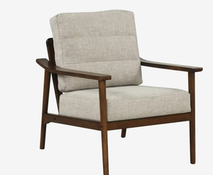 lot 67 image: Modern Accent Chair with Rubber Wood Armrests and Legs for Living Room