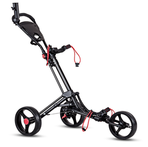 lot 70 image: Foldable 3 Wheel Golf Pull Push Cart Trolley (Maybe Missing Hardware.)