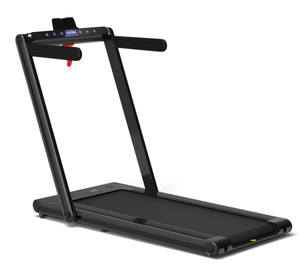 lot 77 image: 2.25HP 2 in 1 Folding Treadmill with APP Speaker Remote Control