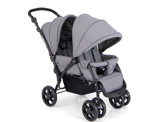 lot 79 image: Costway Double Stroller Foldable Baby Twin Lightweight Travel Stroller Infant Pushchair Grey