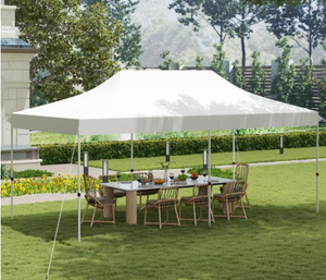 lot 80 image: Costway NP12122WH 10 x 20 ft. Pop Up Canopy Tent Foldable Portable Outdoor Gazebo with Carry Bag - White