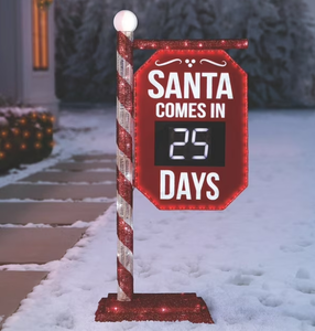 lot 81 image: Members Mark 5 Pre-Lit Santa Countdown Calendar