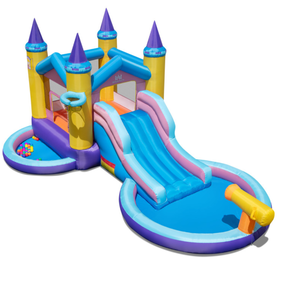 lot 30 image: Costway 6-in-1 Inflatable Kids Water Park for Yard 197 x 115.5 x 92