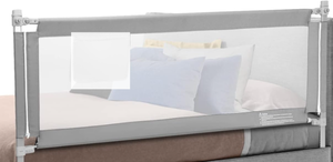 lot 243 image: BABY JOY Bed Rail for Toddlers, 77 Extra Long, Height Adjustable & Folding Baby Bed Rail Guard wBreathable Mesh & Double Safety Child Lock for Kids Twin Double Full Size Queen King Mattress (Gray)
