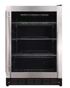 lot 6 image: Vissani 23.4 in. 50 Bottle, 154 Can, Wine and Beverage Cooler with Stainless Steel Door (Minor Transit Damage)