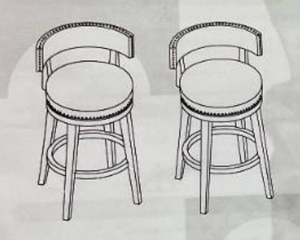 lot 71 image: Set of Two Bar Stools