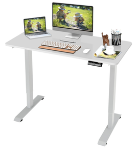 lot 411 image: Costway Electric Height Adjustable Standing Desk with Memory Controller 47 x 24 x 28-46(L x W x H)