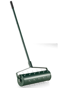 lot 431 image: Costway 21 inch Manual Lawn Aerator Heavy Duty Grass Tool Green