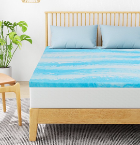 lot 223 image: Aidoly Mattress Topper King, 2 inch Soft Memory Foam Cooling Gel Mattress Topper for Relieve Back Pain