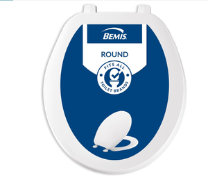 lot 224 image: Bemis 70 Durable Plastic Toilet Seat, Round, White
