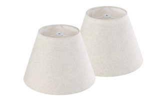lot 239 image: GO&SO Cone Lamp Shades, Beige (2 Pack)