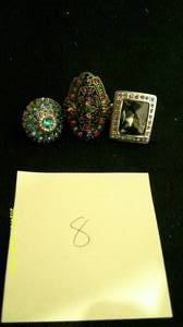 lot 8 image: 167 Rings &amp Earrings New Fashion Jewelry Lot