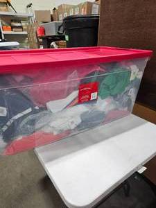 lot 98 image: Huge Tote 105 Pieces NWT.  Assorted Activewear. Nike, Adidas, andor Under Armour. Min. MSRP $3000 