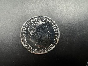 lot 79 image: 2015 BU Silver 2 Pound British Coin - 1 Oz. of Silver