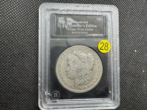 lot 28 image: 1889 Morgan Silver Dollar in Holder