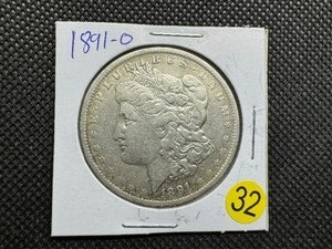 lot 32 image: 1891-O Morgan Silver Dollar