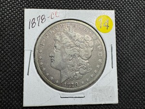 lot 14 image: Semi Key Date1878-CC Morgan Silver Dollar