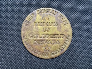 lot 98 image: Adobe Concert Hall Goldfield Nevada Brothel Token