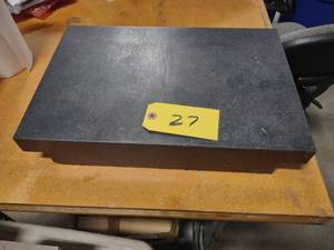 lot 27 image: Granite Surface Plate, 18x12x3 with...