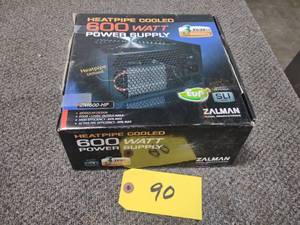 lot 90 image: Zalman 600 Watt Power Supply...