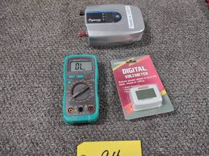 lot 94 image: Power Inverter, Tester, & Volt Mete...