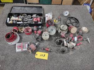 lot 103 image: Assorted Hole Saws...