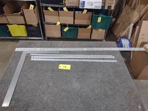 lot 110 image: (4) Rulers & Square...