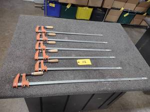 lot 112 image: (6) Jorgensen Bar Clamps, 24-36...