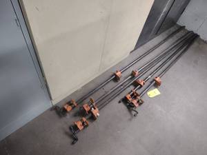 lot 115 image: (5) Pipe Clamps, 48-68...