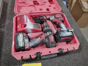 lot 128 image: Milwaukee 18 Volt Tool Set...