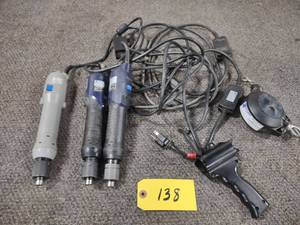 lot 138 image: (3) Electric Drivers & Tool Balance...
