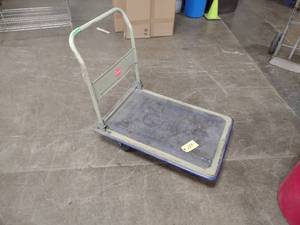 lot 177 image: Flatbed Cart with Folding Handle, 2...