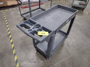 lot 186 image: Poly Shop Cart, 17x36...