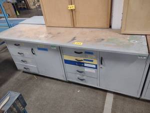 lot 223 image: (2) Cabinets, Common Top, 99x28...