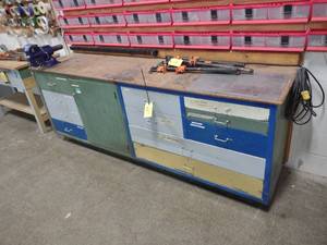 lot 227 image: Cabinet with Wilton 5 Swivel Vise,...