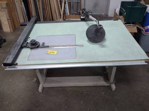 lot 242 image: Drafting Table, 60x37...