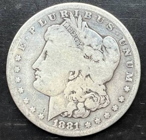 lot 17 image: 1881-S Morgan Silver Dollar