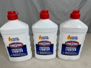 lot 14 image: 3 New Bottles of Kingsford Charcoal Lighter Fluid