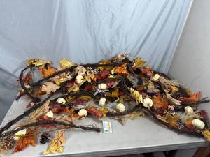 lot 34 image: 6 New Fall Theme Foliage Garland - $270 retail